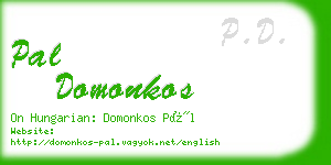 pal domonkos business card